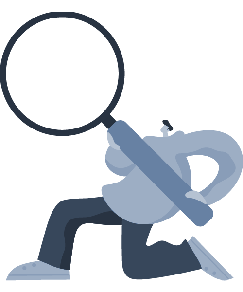 Graphic Character Magnifying Glass